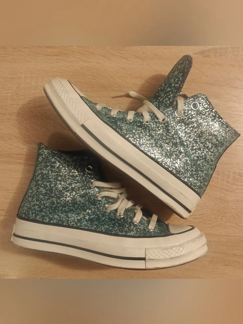 Womens Converse Chuck 70 HI Glitter A10097C - Newtrail Teal/Egret/Black